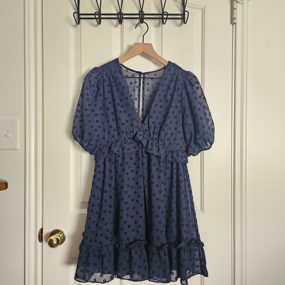 B Darlin Navy Floral Dress